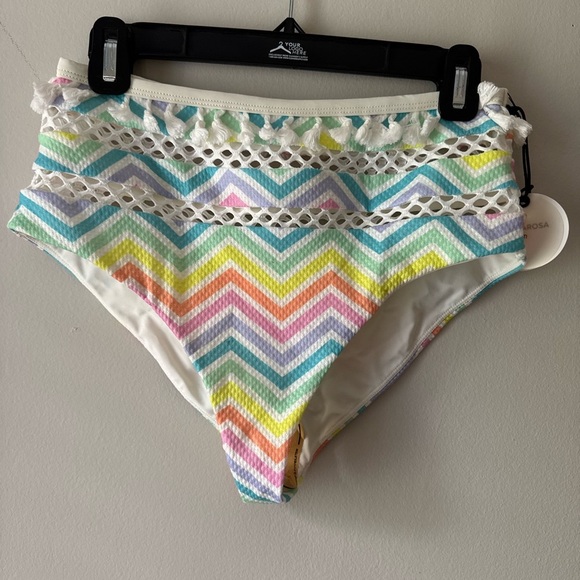 Tularosa Elias Bikini Bottom in Rainbow Chevron SIZE M - Picture 3 of 3